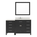 Modern Fittings Caroline Parkway 57" Single Bath Vanity with White Quartz Top and Round Sink