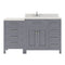 Modern Fittings Caroline Parkway 57" Single Bath Vanity with White Quartz Top and Round Sink