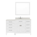 Modern Fittings Caroline Parkway 57" Single Bath Vanity with White Quartz Top and Round Sink