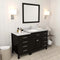 Modern Fittings Caroline Parkway 57" Single Bath Vanity with White Marble Top and Round Sink