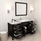 Modern Fittings Caroline Parkway 57" Single Bath Vanity with White Marble Top and Round Sink with Faucet and Matching Mirror