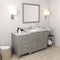 Modern Fittings Caroline Parkway 57" Single Bath Vanity with White Marble Top and Square Sink