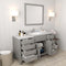 Modern Fittings Caroline Parkway 57" Single Bath Vanity with White Marble Top and Square Sink