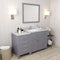 Modern Fittings Caroline Parkway 57" Single Bath Vanity with White Marble Top and Square Sink