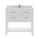 Modern Fittings Caroline Estate 36" Single Bath Vanity with Cultured Marble Quartz Top and Round Sink