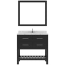 Modern Fittings Caroline Estate 36" Single Bath Vanity with Cultured Marble Quartz Top and Square Sink