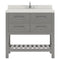 Modern Fittings Caroline Estate 36" Single Bath Vanity with White Quartz Top and Round Sink