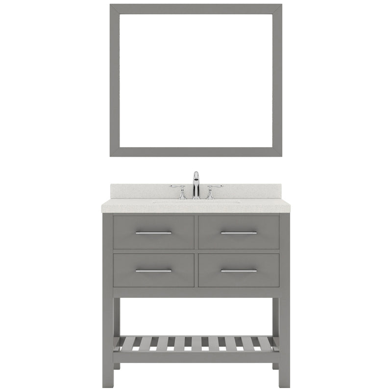 Modern Fittings Caroline Estate 36" Single Bath Vanity with White Quartz Top and Round Sink