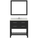 Modern Fittings Caroline Estate 36" Single Bath Vanity with White Quartz Top and Round Sink