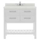 Modern Fittings Caroline Estate 36" Single Bath Vanity with White Quartz Top and Round Sink