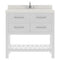 Modern Fittings Caroline Estate 36" Single Bath Vanity with White Quartz Top and Round Sink