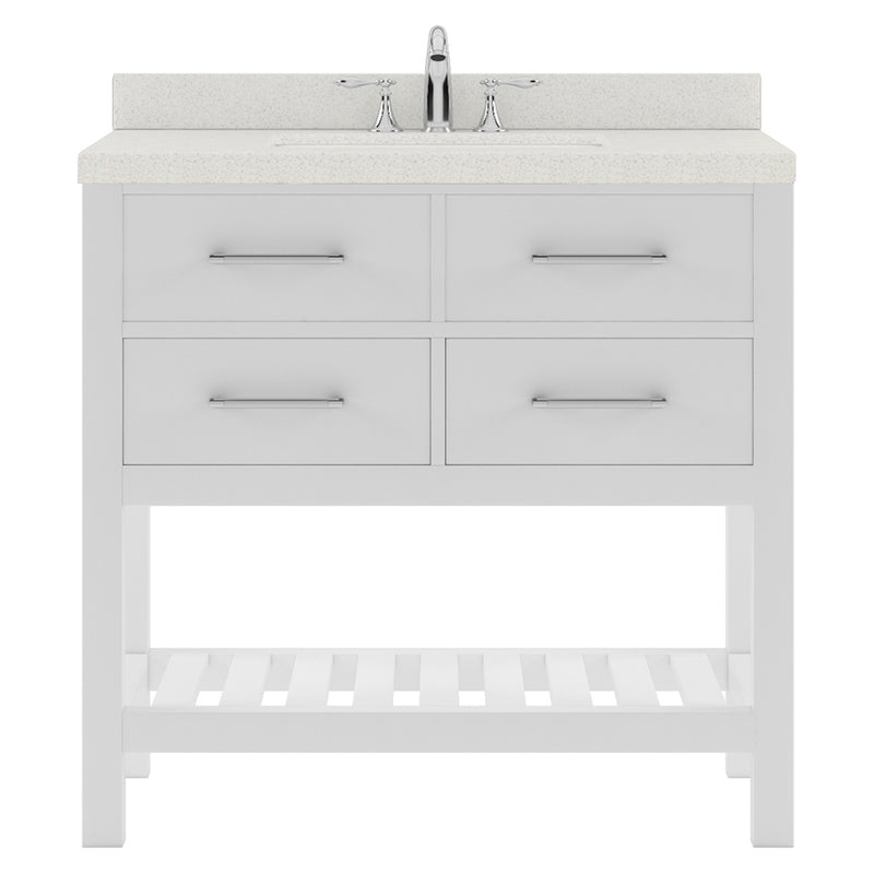 Modern Fittings Caroline Estate 36" Single Bath Vanity with White Quartz Top and Round Sink