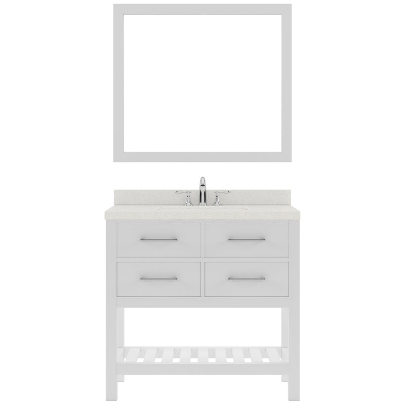 Modern Fittings Caroline Estate 36" Single Bath Vanity with White Quartz Top and Round Sink