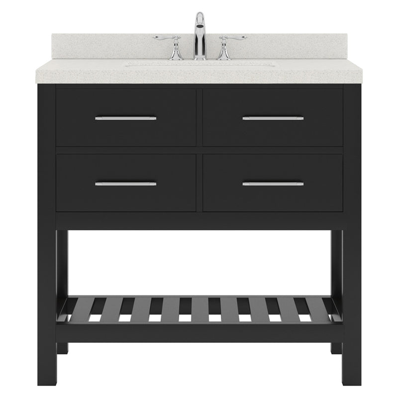 Modern Fittings Caroline Estate 36" Single Bath Vanity with White Quartz Top and Square Sink