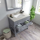 Modern Fittings Caroline Estate 36" Single Bath Vanity with White Quartz Top and Square Sink