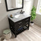 Modern Fittings Caroline Estate 36" Single Bath Vanity with White Marble Top and Round Sink