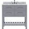 Modern Fittings Caroline Estate 36" Single Bath Vanity with White Marble Top and Square Sink