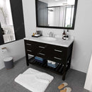 Modern Fittings Caroline Estate 48" Single Bath Vanity with Cultured Marble Quartz Top and Round Sink