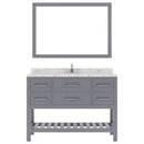 Modern Fittings Caroline Estate 48" Single Bath Vanity with Cultured Marble Quartz Top and Round Sink