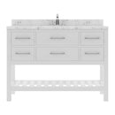 Modern Fittings Caroline Estate 48" Single Bath Vanity with Cultured Marble Quartz Top and Round Sink