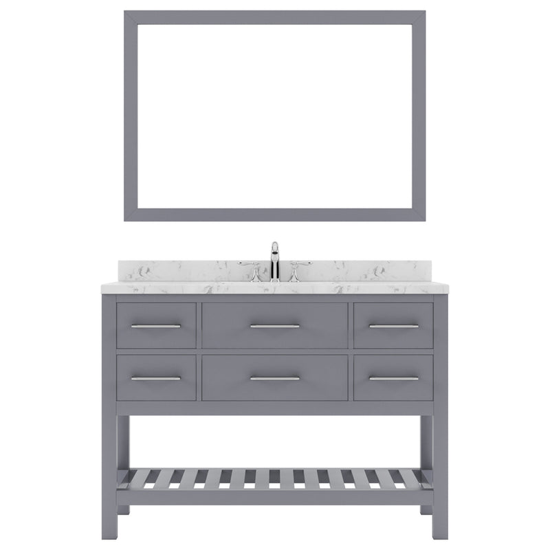 Modern Fittings Caroline Estate 48" Single Bath Vanity with Cultured Marble Quartz Top and Square Sink