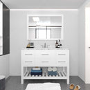 Modern Fittings Caroline Estate 48" Single Bath Vanity with Cultured Marble Quartz Top and Square Sink