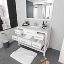 Modern Fittings Caroline Estate 48" Single Bath Vanity with Cultured Marble Quartz Top and Square Sink