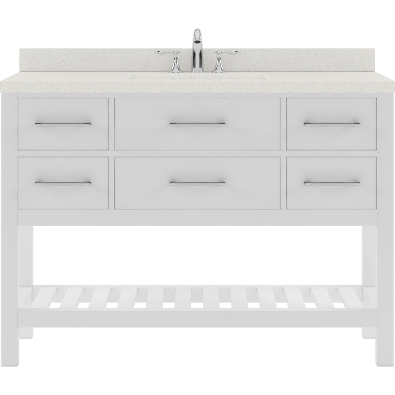 Modern Fittings Caroline Estate 48" Single Bath Vanity with White Quartz Top and Round Sink