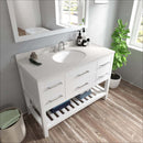 Modern Fittings Caroline Estate 48" Single Bath Vanity with White Quartz Top and Round Sink