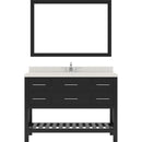 Modern Fittings Caroline Estate 48" Single Bath Vanity with Quartz Top and Square Sink Faucet