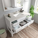 Modern Fittings Caroline Estate 48" Single Bath Vanity with Quartz Top and Square Sink Faucet