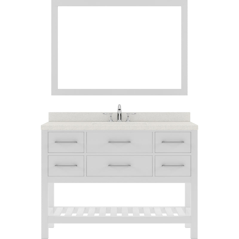 Modern Fittings Caroline Estate 48" Single Bath Vanity with Quartz Top and Square Sink