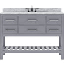 Modern Fittings Caroline Estate 48" Single Bath Vanity with Marble Top and Round Sink