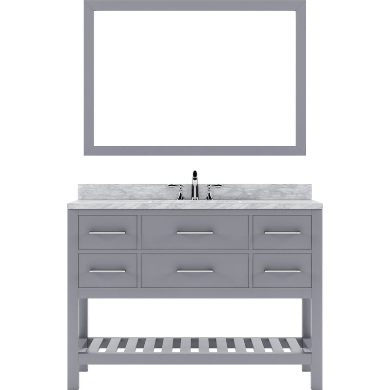 Modern Fittings Caroline Estate 48" Single Bath Vanity with Marble Top and Round Sink