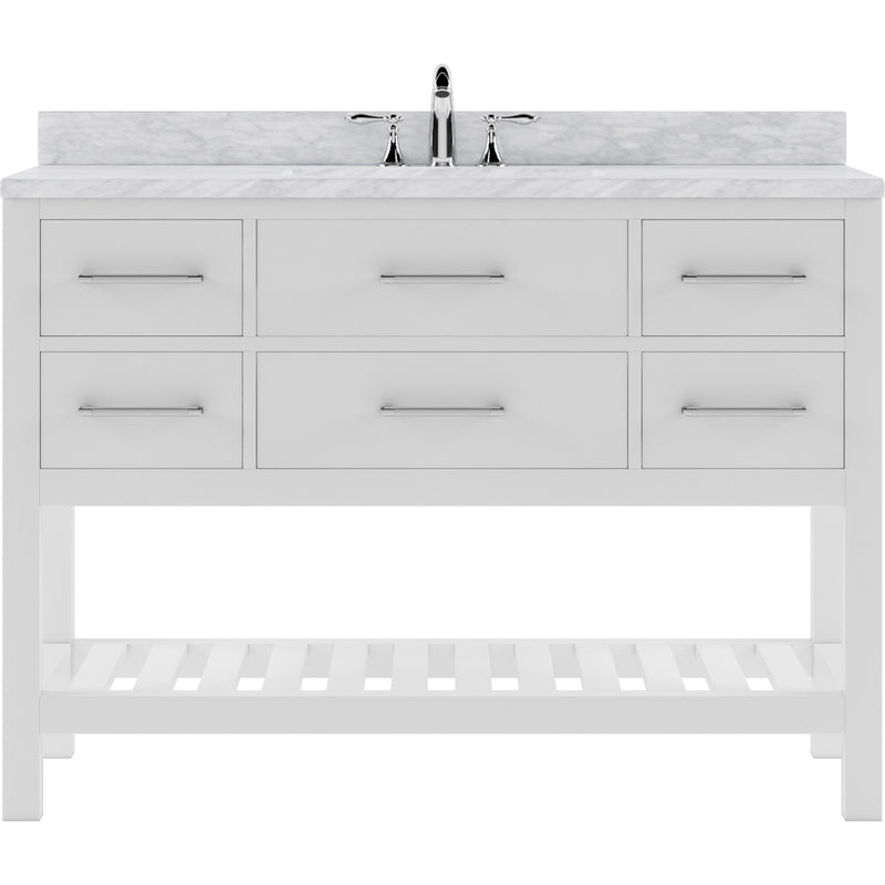 Modern Fittings Caroline Estate 48" Single Bath Vanity with Marble Top and Round Sink