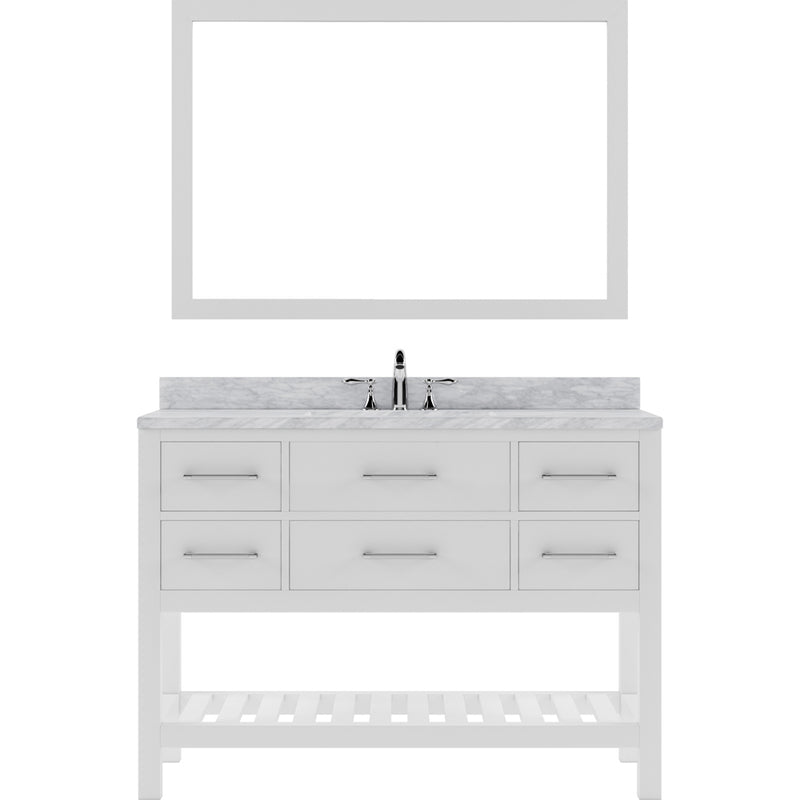 Modern Fittings Caroline Estate 48" Single Bath Vanity with Marble Top and Round Sink