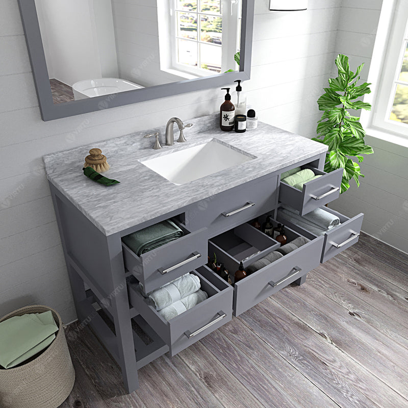 Modern Fittings Caroline Estate 48" Single Bath Vanity with Marble Top and Square Sink