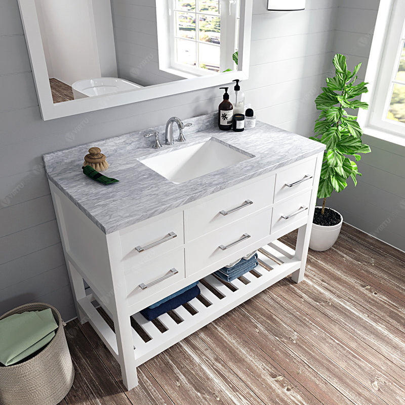 Modern Fittings Caroline Estate 48" Single Bath Vanity with Marble Top and Square Sink