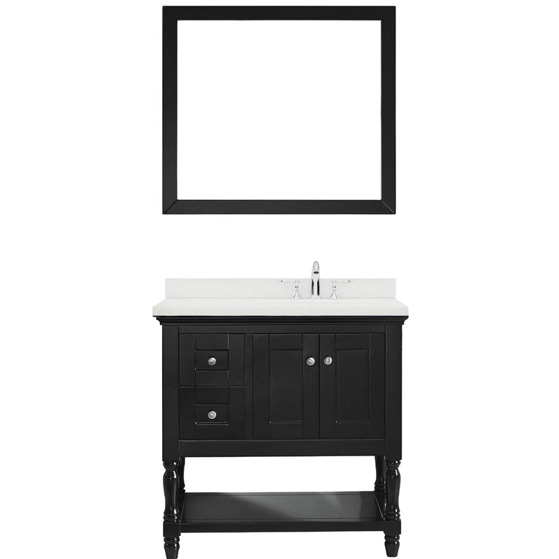 Modern Fittings Julianna 36" Single Bath Vanity with Dazzle Quartz Top and Round Sink