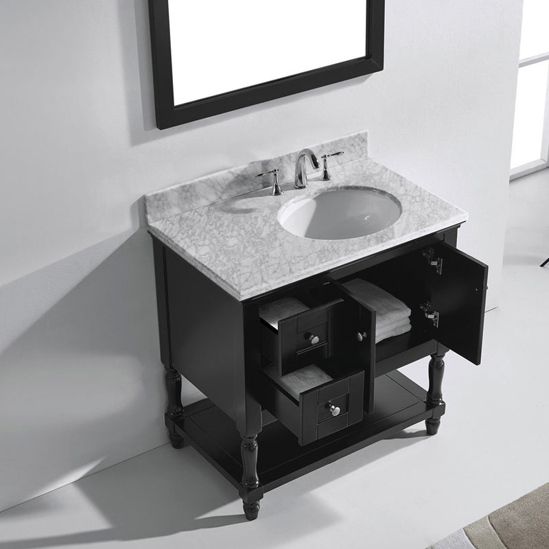 Modern Fittings Julianna 36" Single Bath Vanity with Marble Top and Round Sink