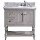 Modern Fittings Julianna 36" Single Bath Vanity with Marble Top and Square Sink Without Mirror