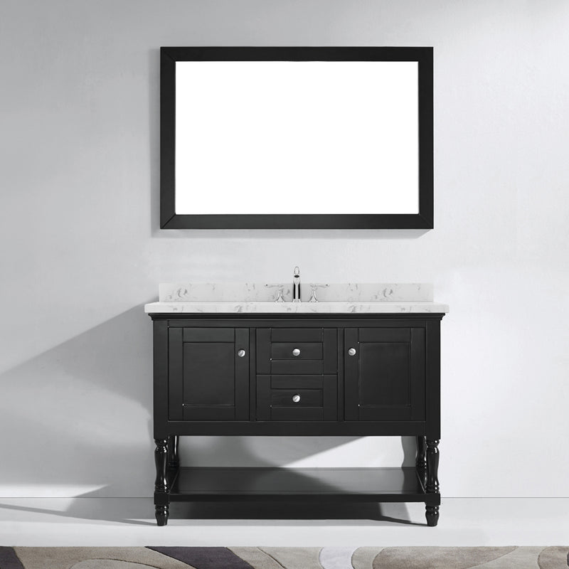 Modern Fittings Julianna 48" Single Bath Vanity with Cultured Marble Quartz Top and Round Sink