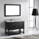 Modern Fittings Julianna 48" Single Bath Vanity in Espresso with Marble Top and Round Sink