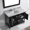 Modern Fittings Julianna 48" Single Bath Vanity in Espresso with Marble Top and Round Sink