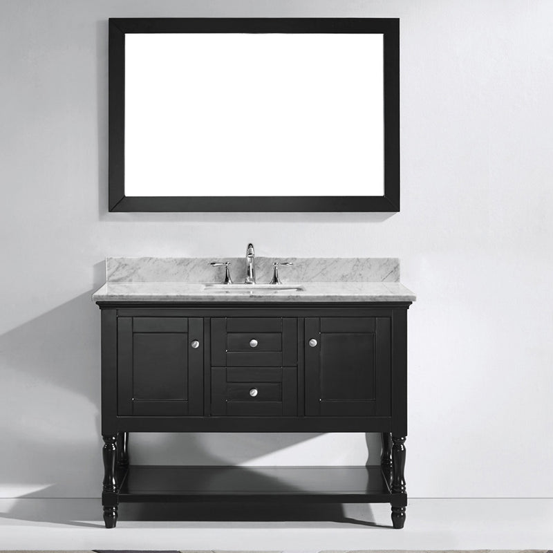 Modern Fittings Julianna 48" Single Bath Vanity with Marble Top and Round Sink Faucet