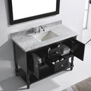 Modern Fittings Julianna 48" Single Bath Vanity with Marble Top and Round Sink Faucet