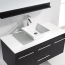 Modern Fittings Marsala 48" Single Bath Vanity with Engineered Stone Top and Square Sink Nickel Faucet