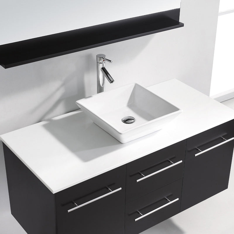 Modern Fittings Marsala 48" Single Bath Vanity with Engineered Stone Top and Square Sink