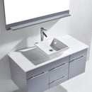 Modern Fittings Marsala 48" Single Bath Vanity with Engineered Stone Top and Square Sink