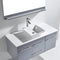 Modern Fittings Marsala 48" Single Bath Vanity with Engineered Stone Top and Square Sink Nickel Faucet